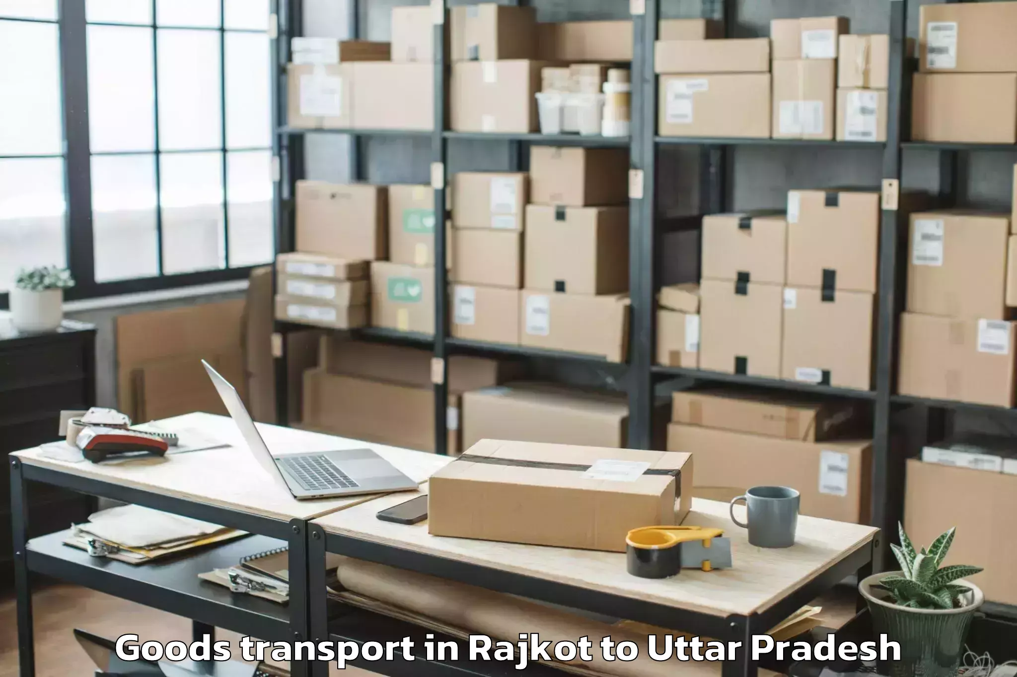 Professional Rajkot to Prayagraj Goods Transport